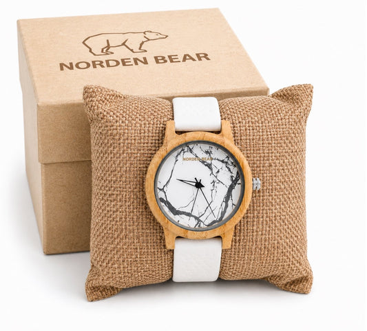 Часовник Norden Bear - White Stone